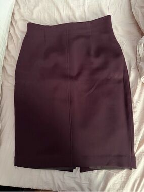 Women's High-Waist Pencil Skirt in Deep Plum